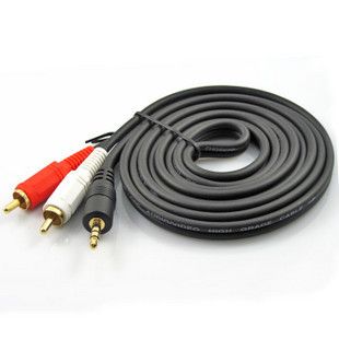 Cable avec embout RCA audio et petit jack 3.5mm - 1m