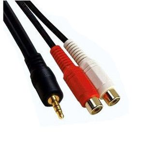 Cable avec embout RCA femelles et petit jack 3.5mm