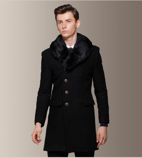 manteau doublé fourrure homme