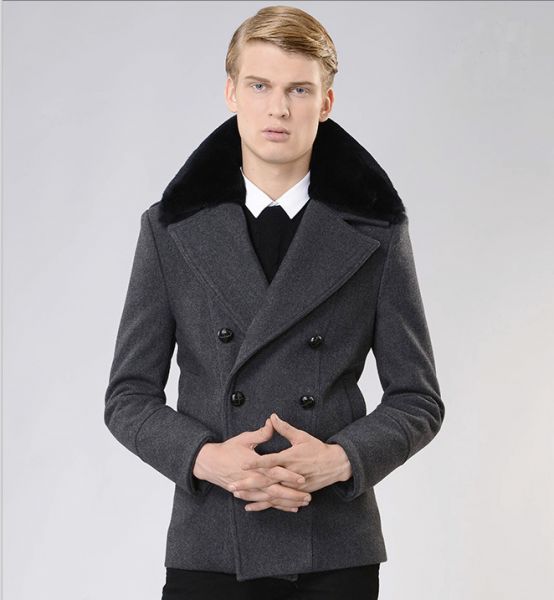 manteau court noir homme
