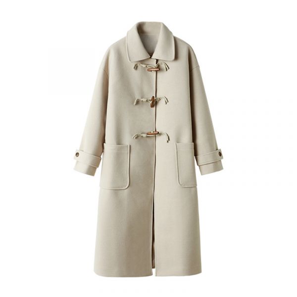 Manteau style duffle coat long pour femme