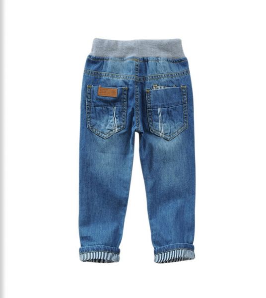 Pantalon Jeans pour enfant avec rayures intérieures et cordon ceinture