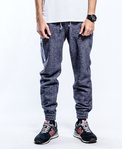 Pantalon Joggers Survêtement Homme avec Poche Zippée Côté