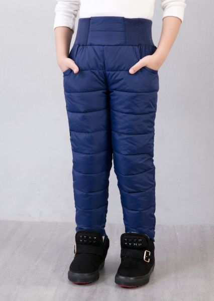 Pantalon matelassé anti-pluie hiver pour enfant avec ceinture élastique