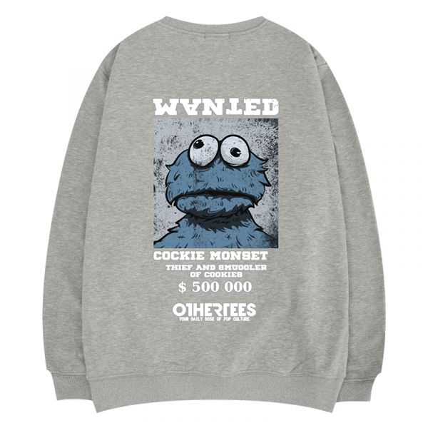Sweat-shirt style cookie monster unisex