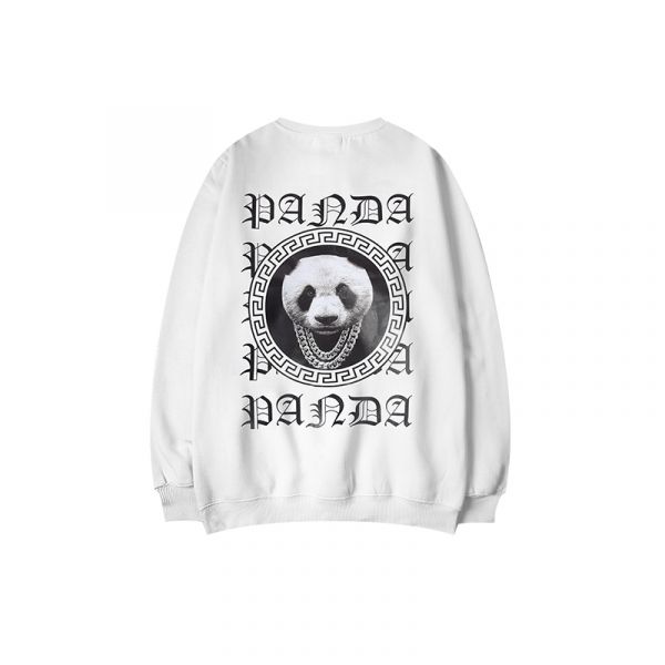 Sweatshirt Panda Designer Script Gothique Animal