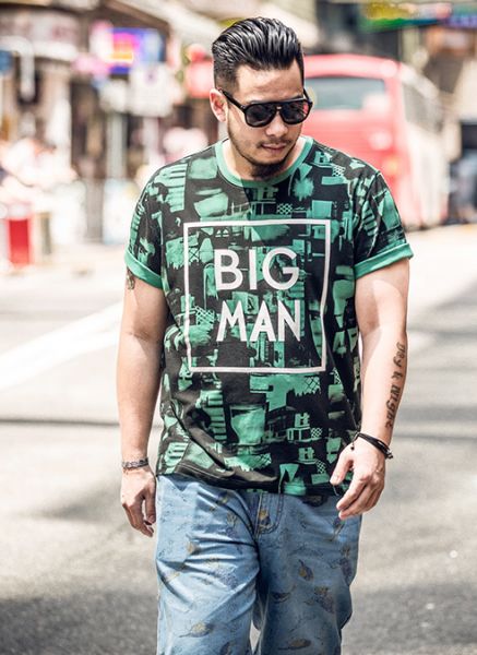 T-shirt Imprimé Architecture Big Man Panmax Homme Grande Taille