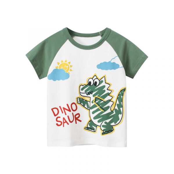T-Shirt manches courtes dinosaure pour enfant.