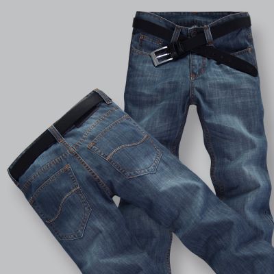 Pantalon en jeans classique avec effet délavé fashion
