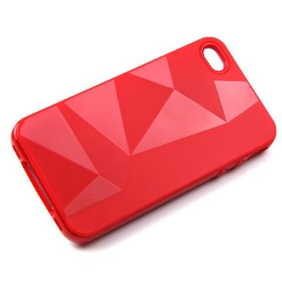 Etui pour iPhone 4 4S protection silicone - design relief geometrique