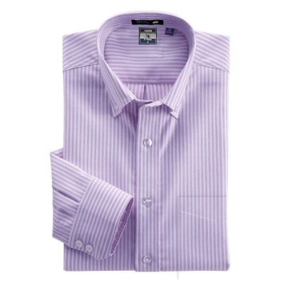 Chemise violette pâle à rayures violettes – manches longues