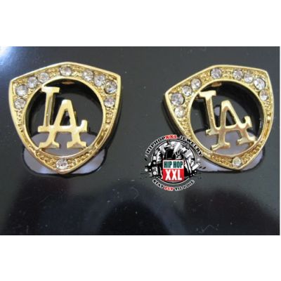 Studs Los Angeles LA Dodgers diamants pour oreille - Or ou Argent