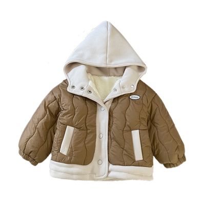 Manteau d'hiver épaissi à capuche pour enfants