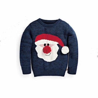 Pullover Père Noël pour Garçon 3-8 ans 100% Coton Tricot