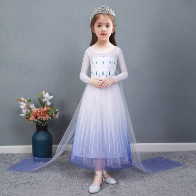 Robe élégante d'été de princesse Elsa la reine des neiges 2 pour fille