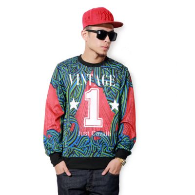 Sweatshirt Swag Homme Vintage Numéro 1 Nature Rouge