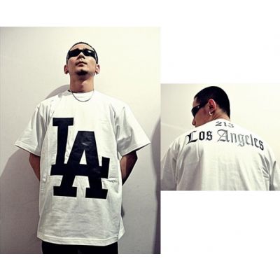 T shirt 213 Los Angeles LA West Side Gangsta Rouge Noir Blanc