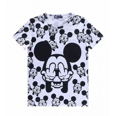 T shirt Mickey All Over Double Doigts d’Honneur Homme Femme
