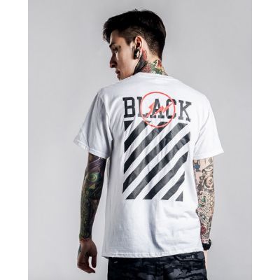 T shirt Off Black Carré Rayures pour homme