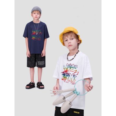 T-shirt enfant coton à changement de couleur avec impression Pikachu - manches courtes