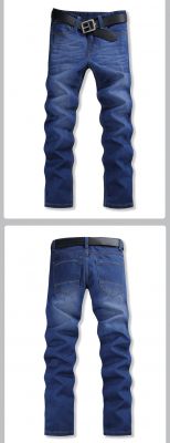 Pantalon jeans coupe classique pour homme - bleu