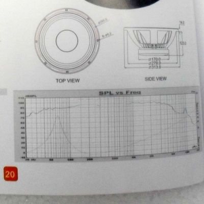 Haut parleur pour enceinte 300W 8Ω - 30.48 cm