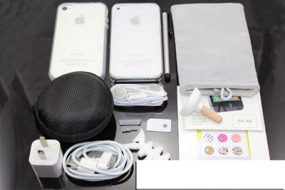 Kit iPhone 4 4S protection réparation coque outils chargeur câble USB