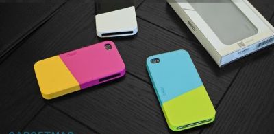 Coque iPhone bicolore deux pièces clip personalisée customisée