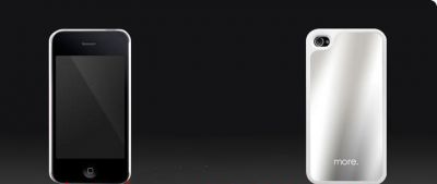 Coque iPhone 4 4S miroir protection avec façade en silicone et métal