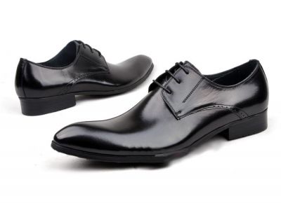 Chaussures de costume en cuir style classique - noires