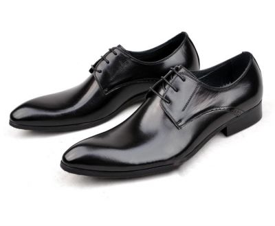 Chaussures de costume en cuir style classique - noires