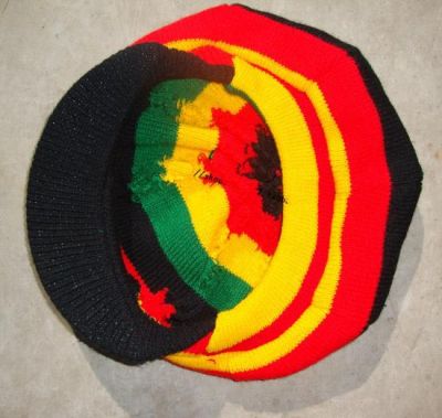 Bonnet large dread locks rasta fari reggae – vert jaune rouge