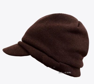 Bonnet avec visière style casquette urbanwear en laine fine