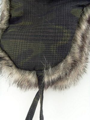 Chapeau russe soviétique chapka camouflage avec fourrure oreilles