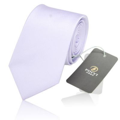 Cravate couleur unie blanc - polyester