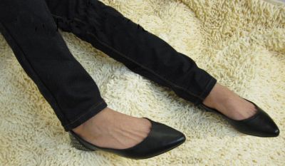 Mocassins en pointes pour femmes chaussures basses en faux cuir