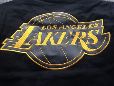 Blouson Bomber Los Angeles Lakers All Black Tout Noir Retro