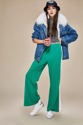 Blouson en jeans pour femme avec fourrure au col et doublure laine intérieure