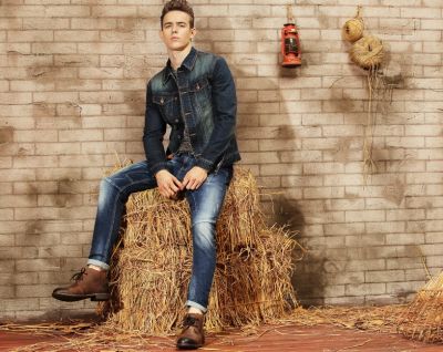 Blouson en Jeans pour Homme Trucker Veste Denim Classique