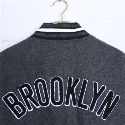 Blouson Teddy Brooklyn Nets pour Homme manches cuir