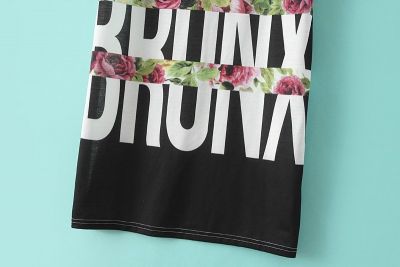 T shirt Oversize pour Femme Bronx Imprimé Motif à Fleur