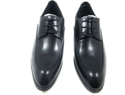 Chaussures de costume en cuir simples avec lacets - noires