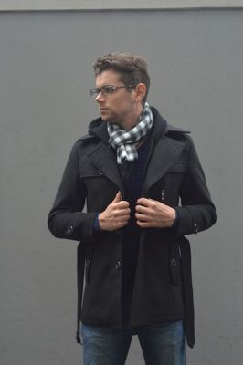 Manteau hiver pour homme avec capuche détachable