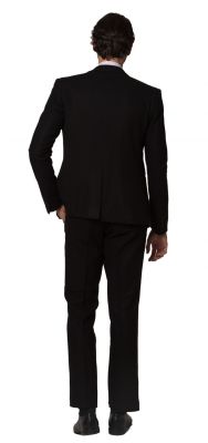 Costume hiver épais pour homme avec Veste Pantalon Gris ou Noir