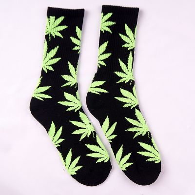 Chaussettes Weed Feuille de Ganja Cannabis Colorées