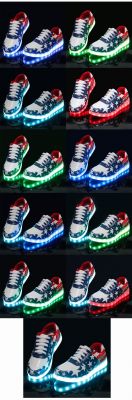 Chaussures Baskets LED Semelle à Lumière Rouge Vert Bleu