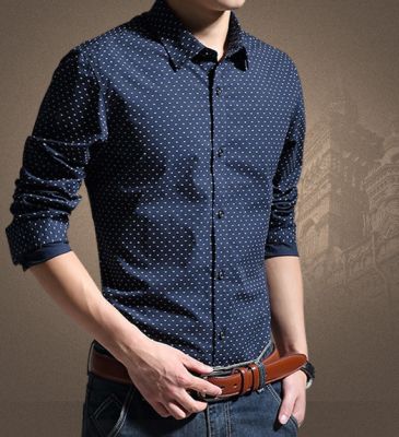 Chemise pour homme 100% Coton avec motif vintage