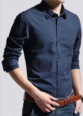 Chemise pour homme 100% Coton avec motif vintage
