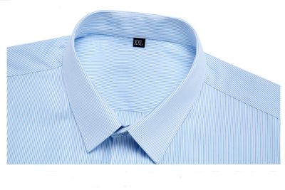Chemise à manches courtes micro rayures pour homme 100% coton