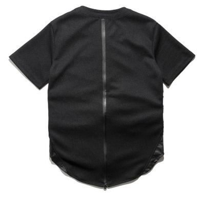 Chemise Baseball pour Homme avec empiècements cuir et zips